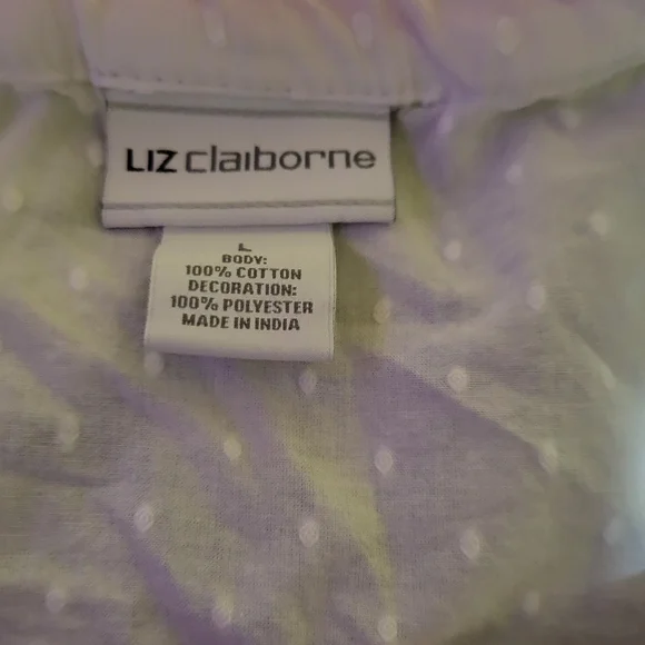 Liz Claiborne tank blouse size L - Picture 3 of 3